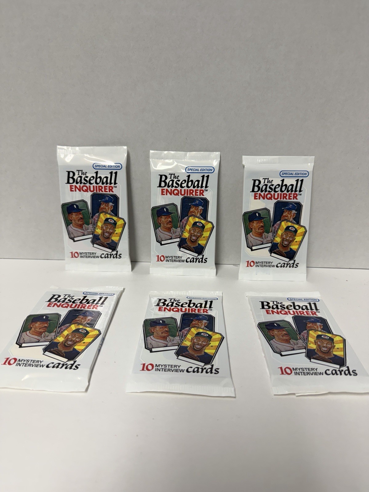 1992 Confex The Baseball Enquirer  6 Pack Of 10 Vintage Suprise First Series