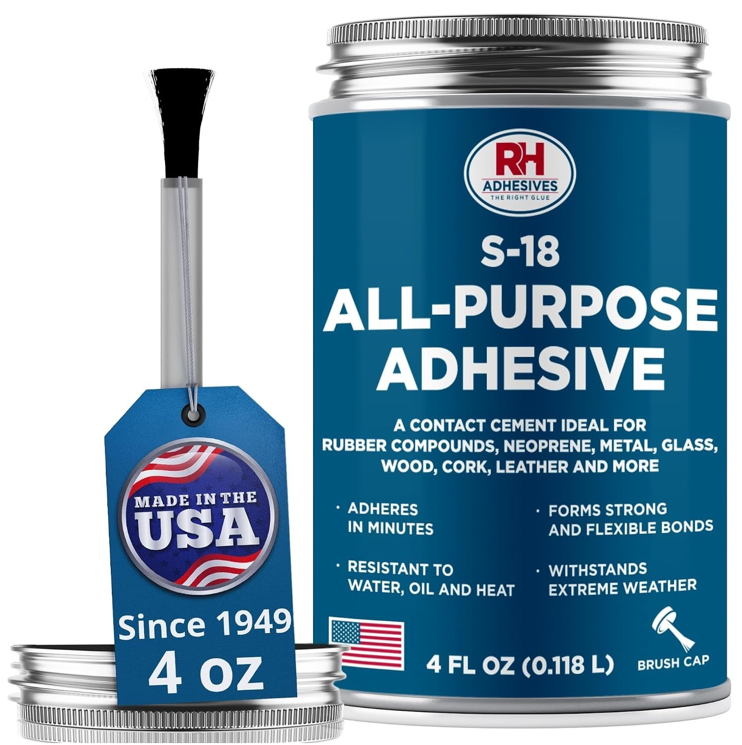S-18 All-Purpose Adhesive 4 oz - Contact Cement for Headliner & Upholstery S-18 All-Purpose Adhesive 4 oz - Contact Cement for Headliner & Upholstery