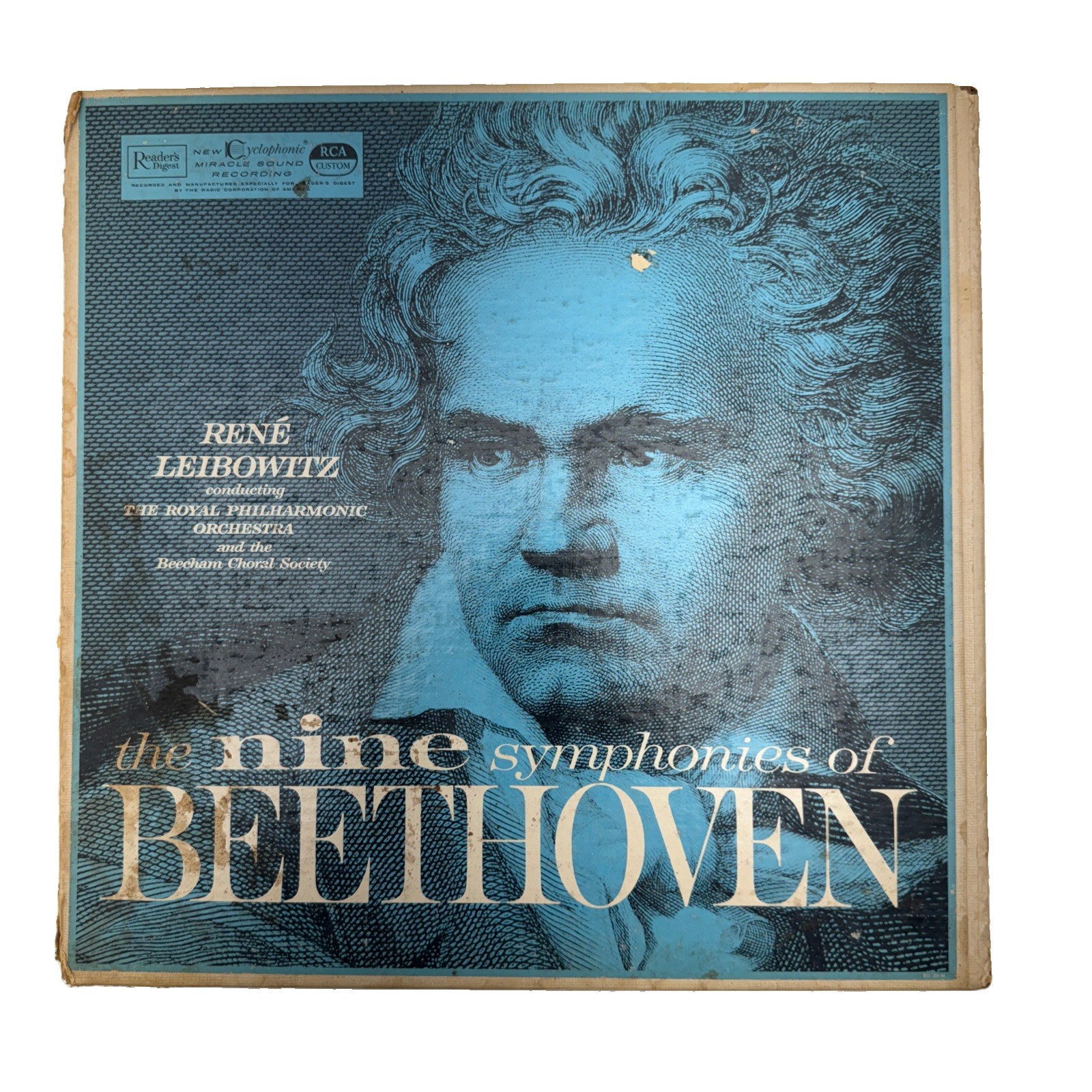 7 LP Boxed Set Nine Symphonies of Beethoven Rene Leibowitz,Reader's Digest RCA 7 LP Boxed Set Nine Symphonies of Beethoven Rene Leibowitz,Reader's Digest RCA