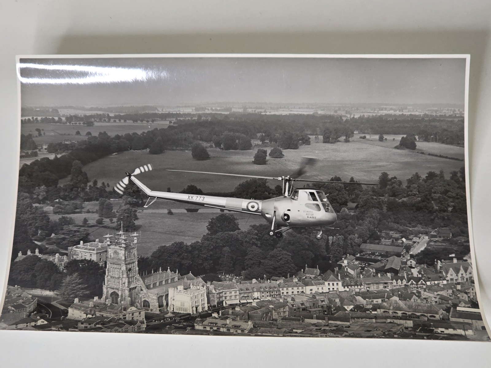 Saunders-Roe Skeeter XK773 Over Cirencester Gloucestershire Archive Photo