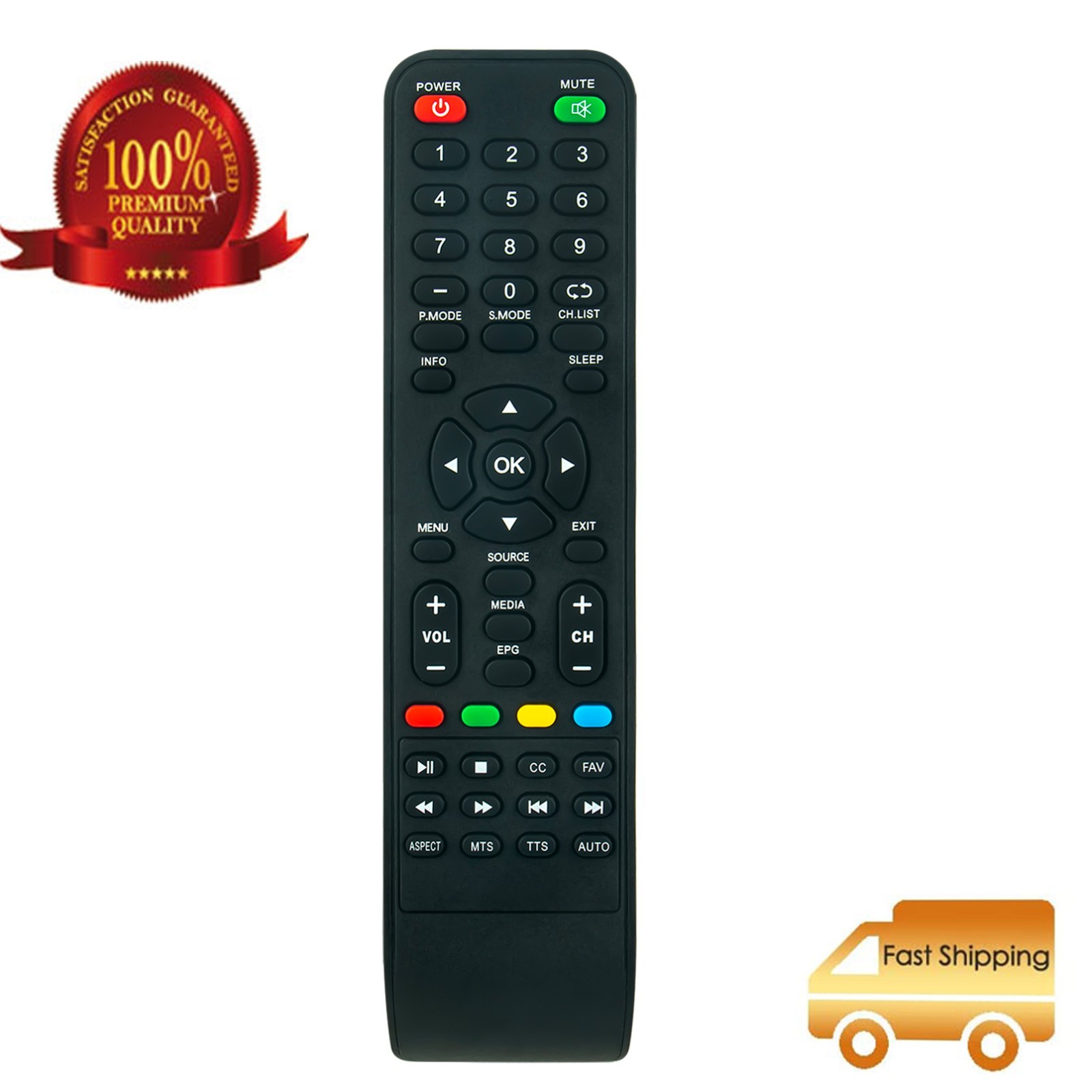 Replace Remote Control fit For Supersonic Smart LCD TV SC-3210 SC-1511 SC-1312
