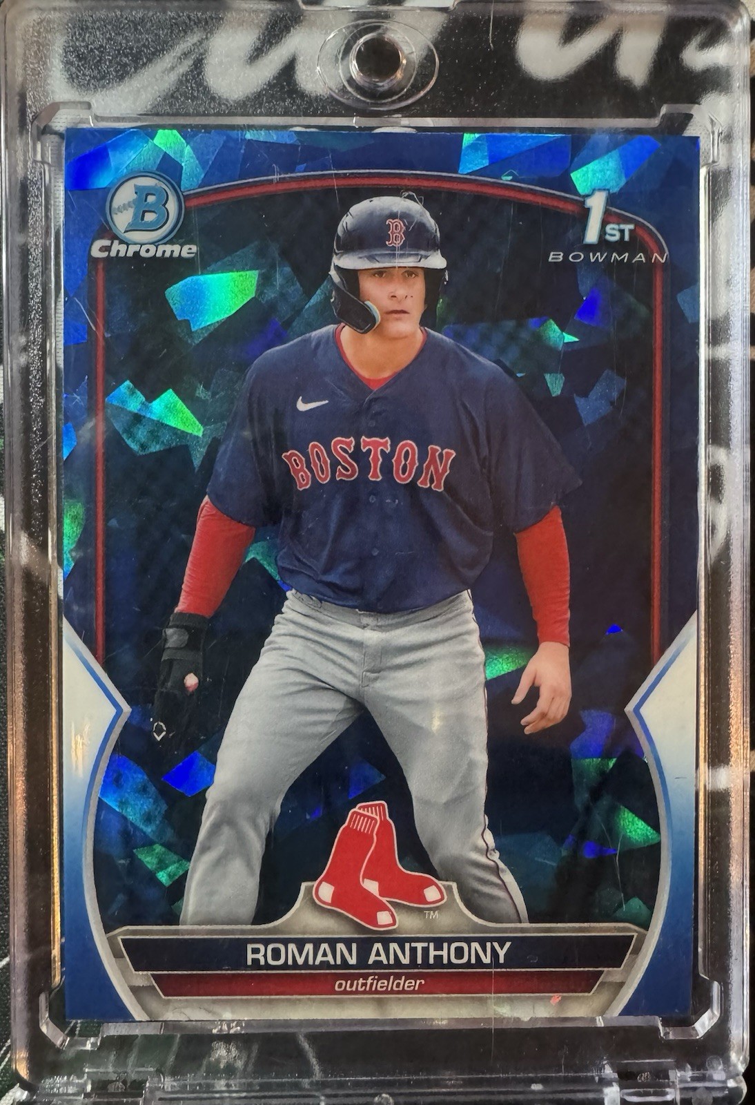 🔥⚾️ Roman Anthony 2023 1st Bowman Prospects Blue Sapphire Refractor #BCP-71 RC