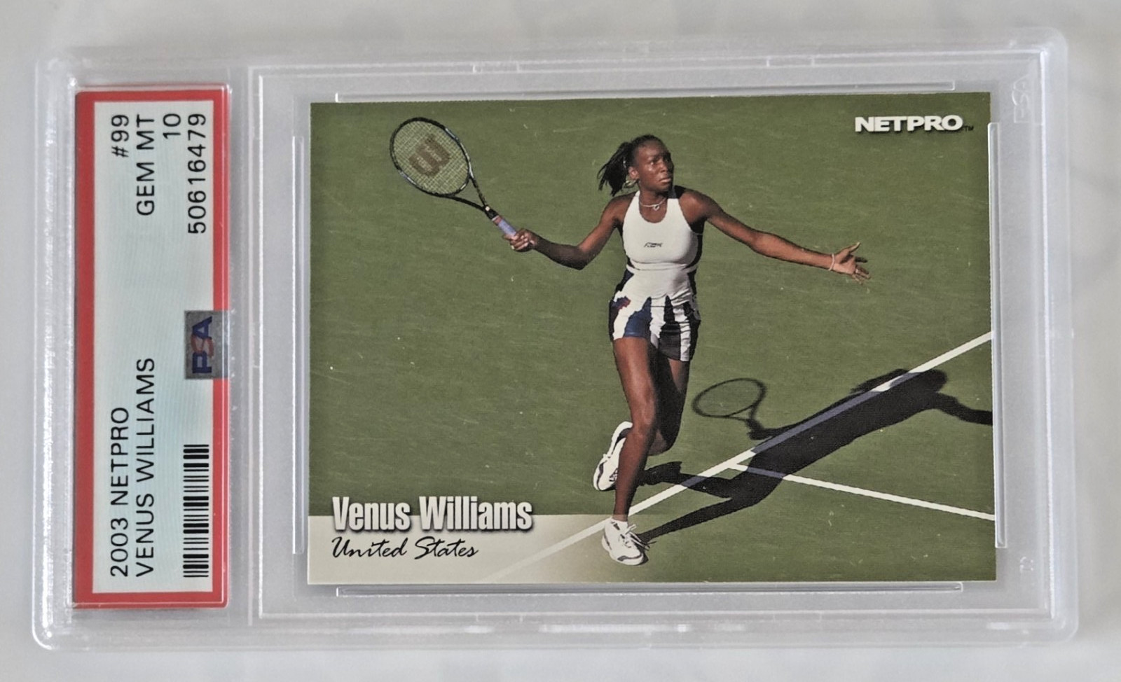 Venus Williams 2003 Netpro Tennis RC Rookie #99 PSA GEM MINT Venus Williams 2003 Netpro Tennis RC Rookie #99 PSA GEM MINT
