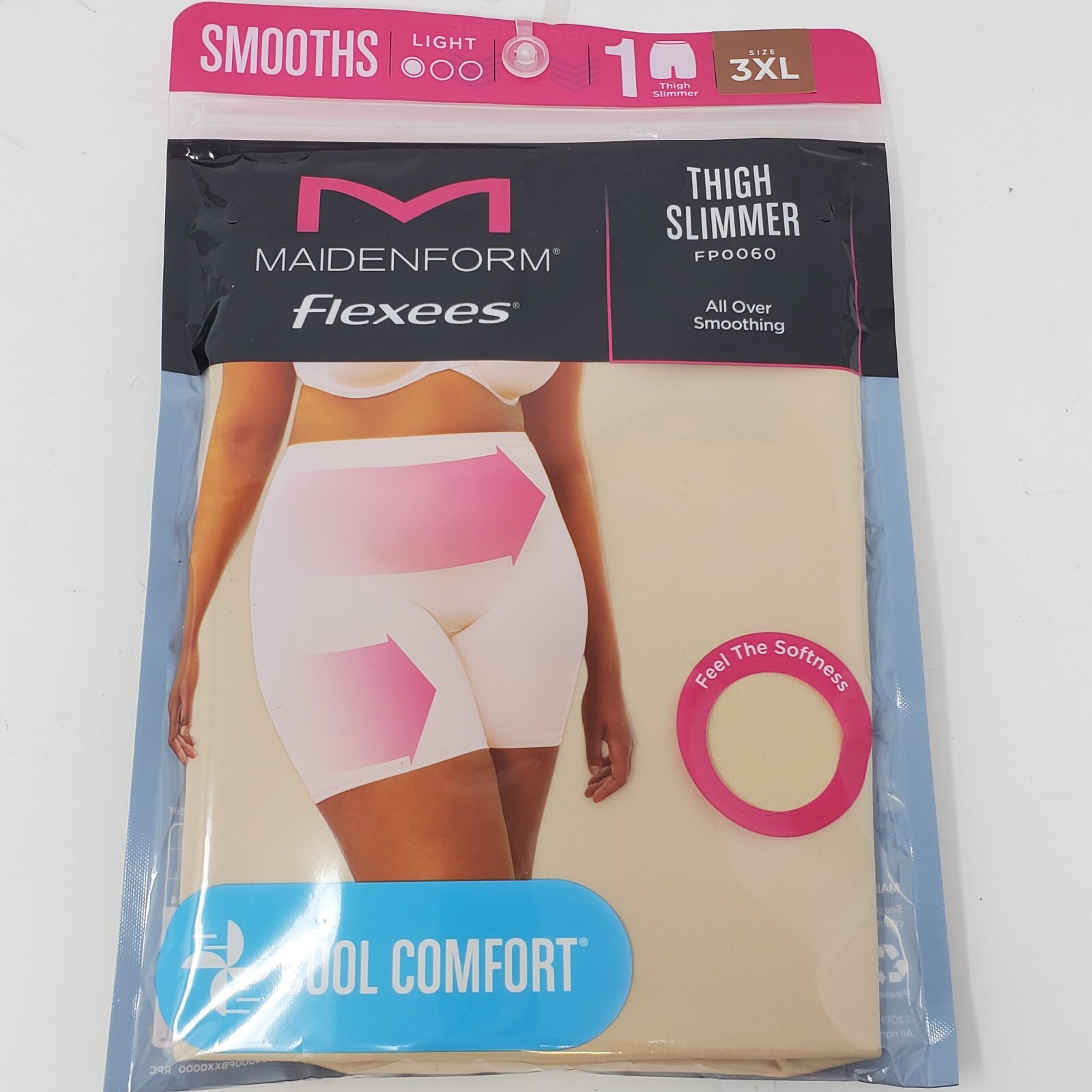 Maidenform Flexees 3XL Thigh Slimmer Smooths Light FP0060 Cool Comfort / Beige Maidenform Flexees 3XL Thigh Slimmer Smooths Light FP0060 Cool Comfort / Beige