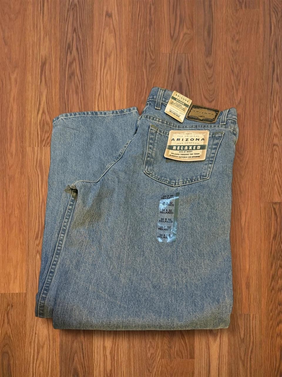 NWT Arizona Men\'s Blue Jeans 34x32 Relaxed Fit Western Denim Streetwear