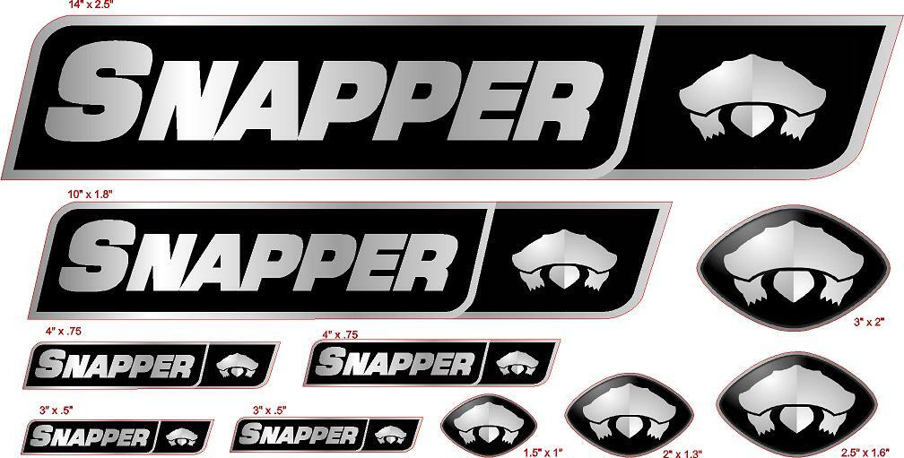 New Snapper Sam Turtle Logo OEM graphics sticker emblem Lawnmower tractor Decal