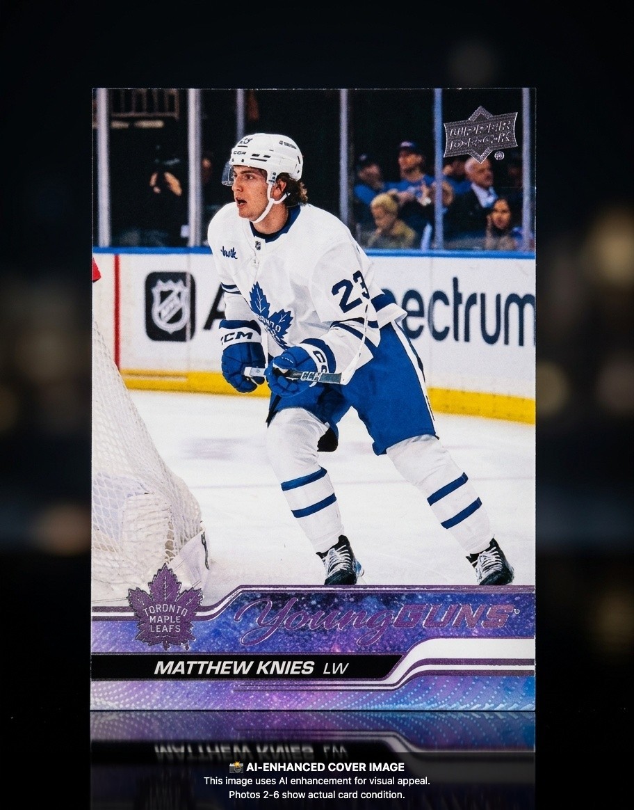 2023-24 UD Series 1 Young Guns Matthew Knies RC #222 YG - Toronto Maple Leafs 2023-24 UD Series 1 Young Guns Matthew Knies RC #222 YG - Toronto Maple Leafs