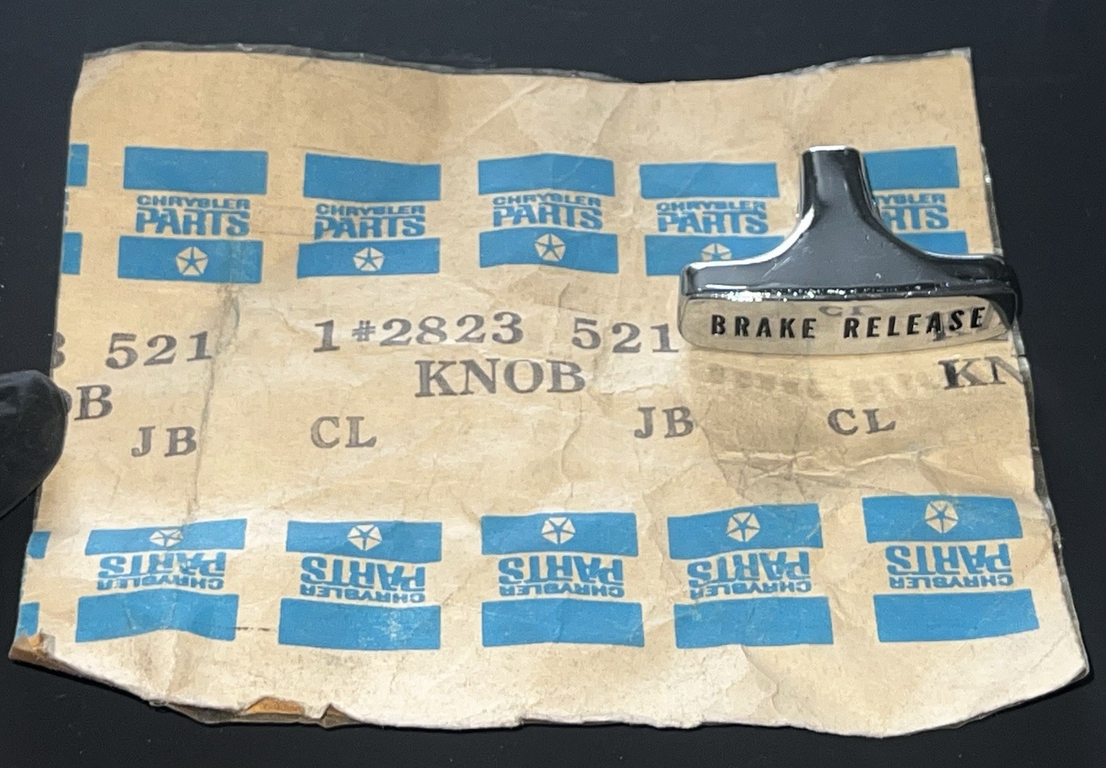 NOS Mopar Park Brake Knob 1968-71 Plymouth Dodge B Body 1970-1 E Body