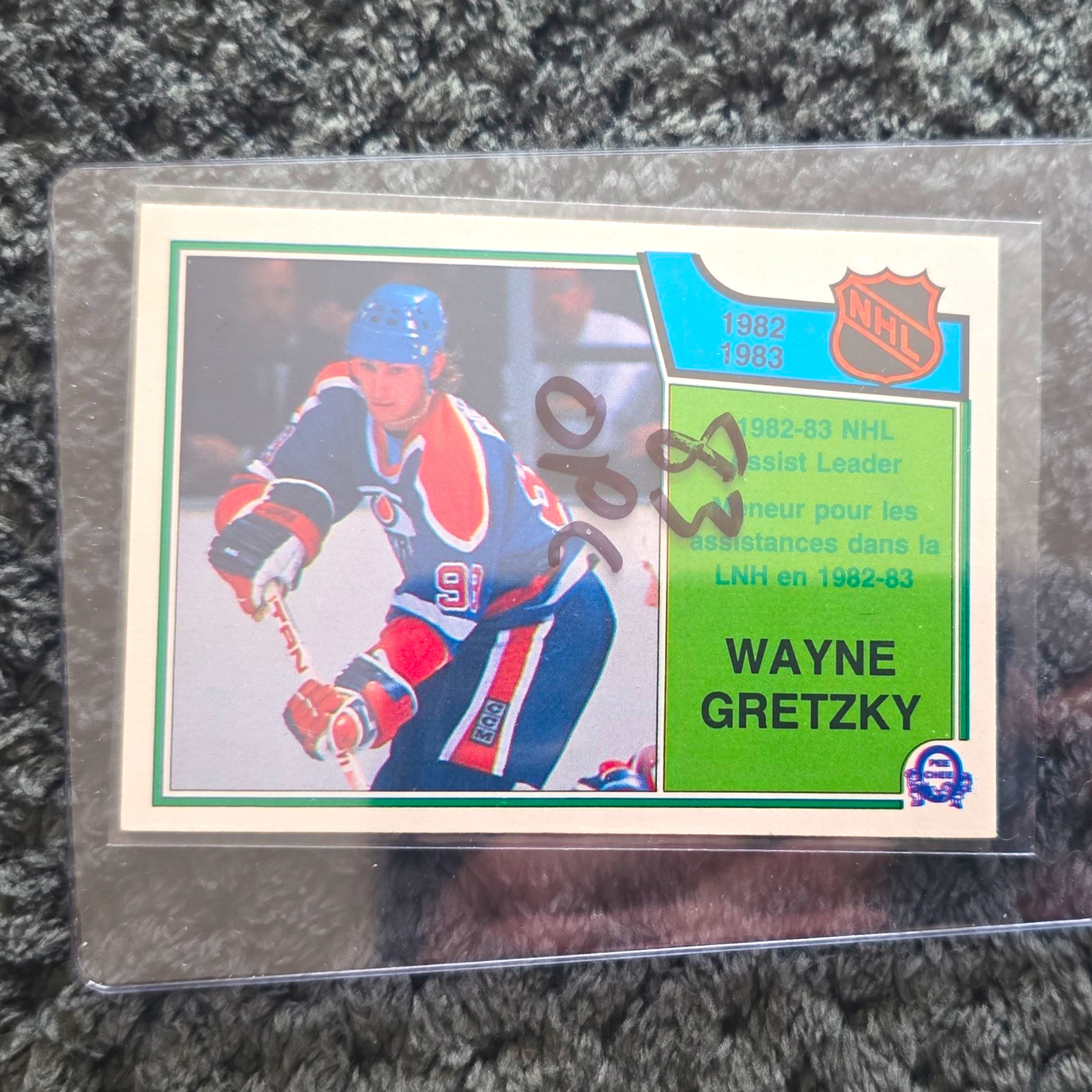 O-Pee-Chee 1983 1982-83 NHL Assist Leaders #216 Wayne Gretzky Oilers O-Pee-Chee 1983 1982-83 NHL Assist Leaders #216 Wayne Gretzky Oilers