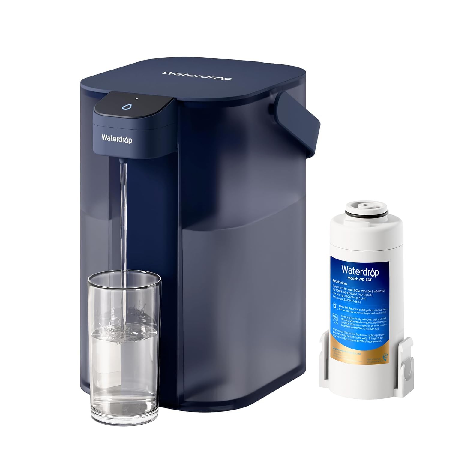 Waterdrop Electric Water Filter Pitcher,  Dispenser,200-Gallon,15-Cup