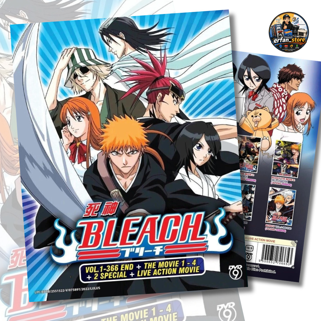 Bleach Complete (Vol.1-366 END & 4 Movies) Anime DVD English Dub