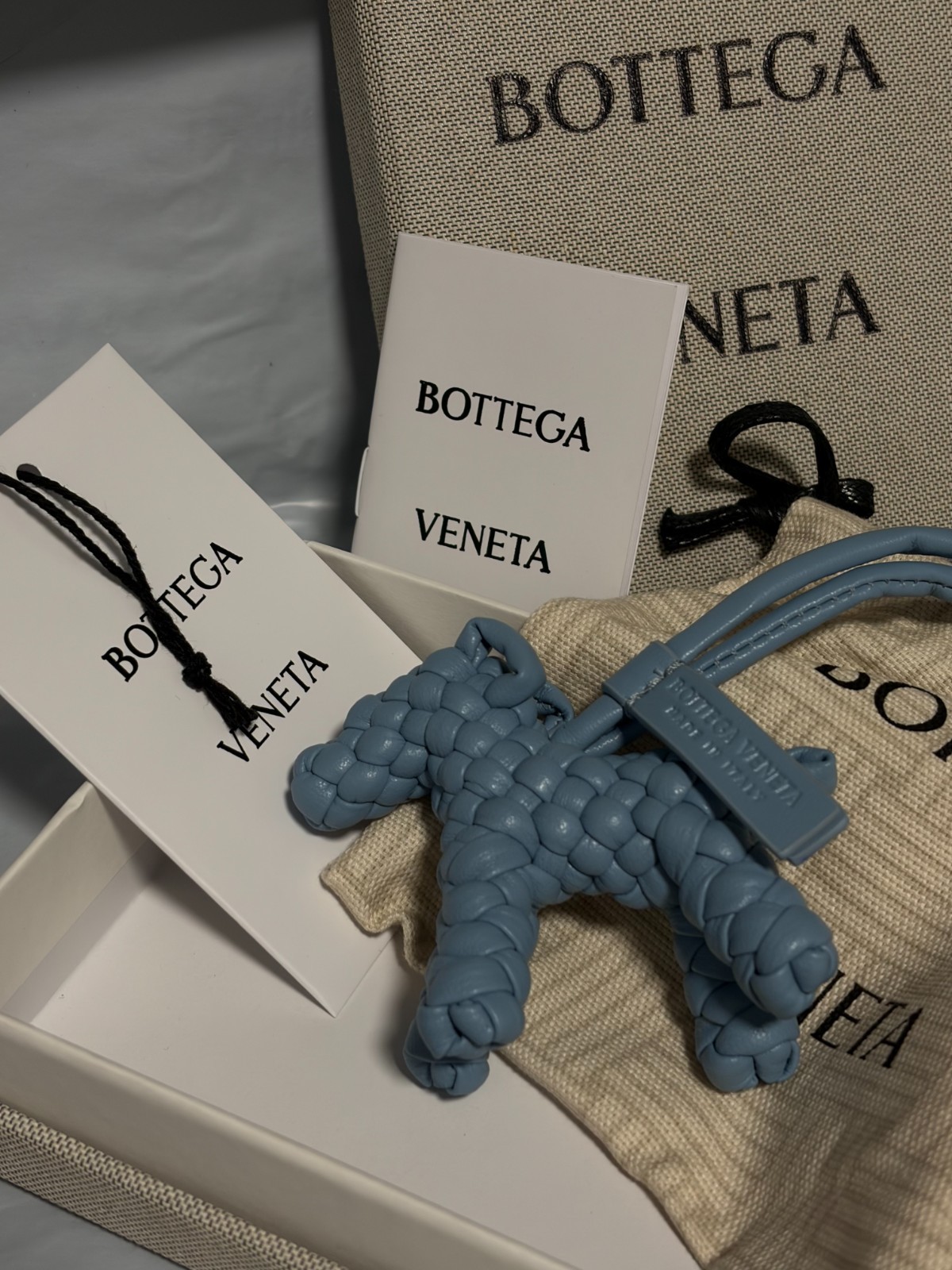Bottega Veneta woven dog pendant