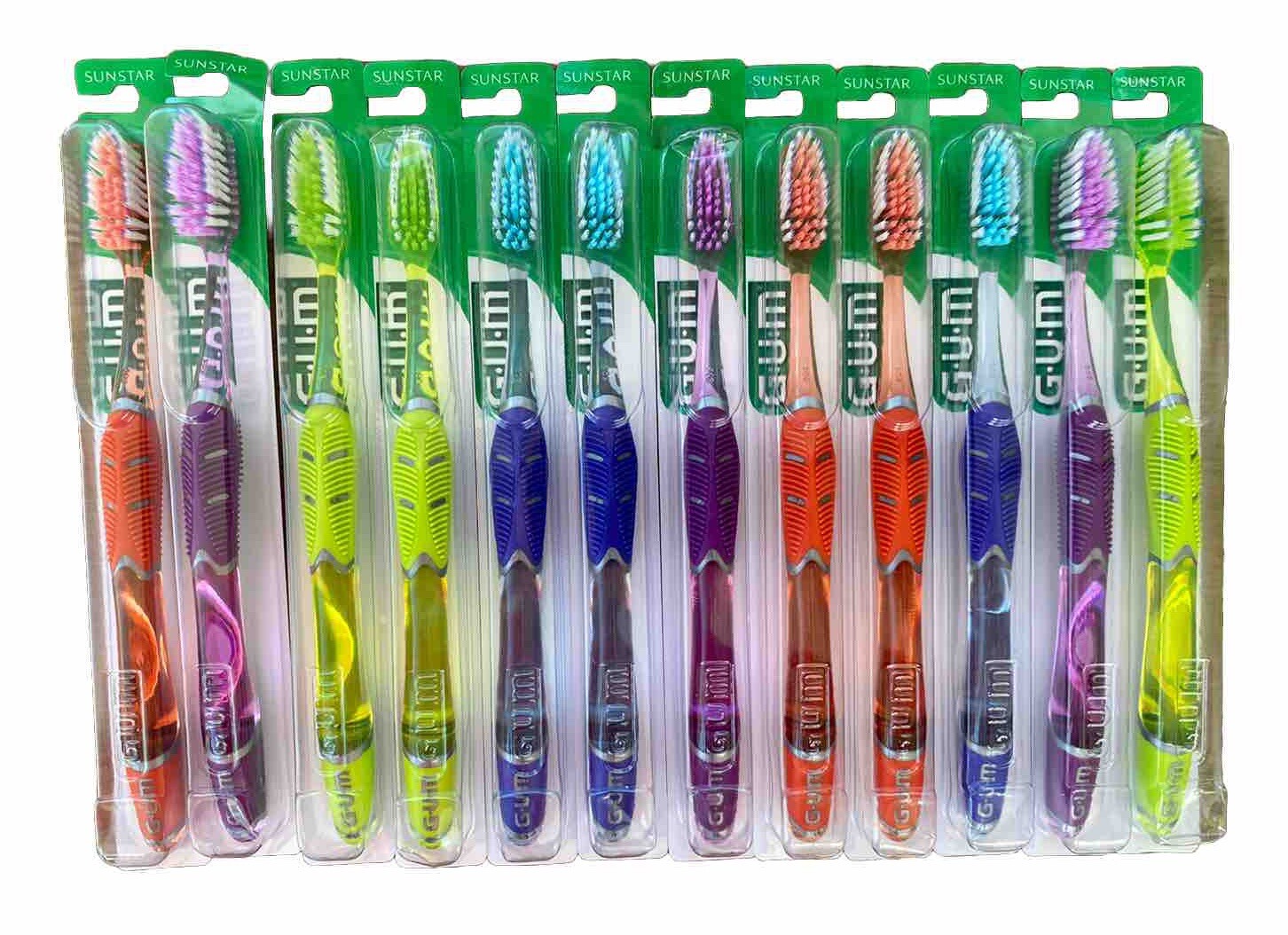 12 Pack GUM Technique Deep Clean Soft Toothbrush - 524 |Full Sized | Multi Color 12 Pack GUM Technique Deep Clean Soft Toothbrush - 524 |Full Sized | Multi Color