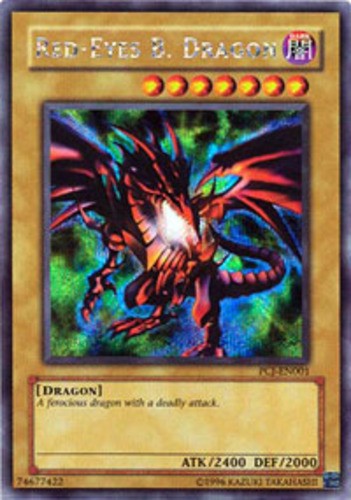 Red-Eyes B. Dragon - PCJ-EN001 - Secret Rare - Limited Edition Damaged