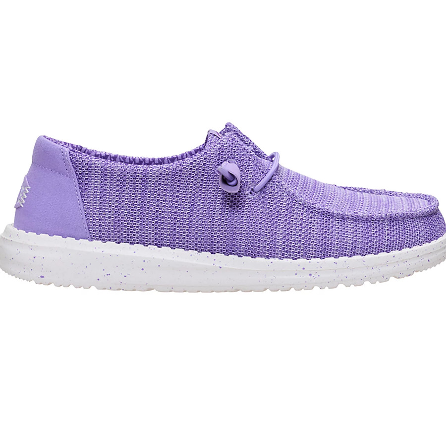 HEYDUDE Women’s Wendy Stretch Sox Shoes, Purple
