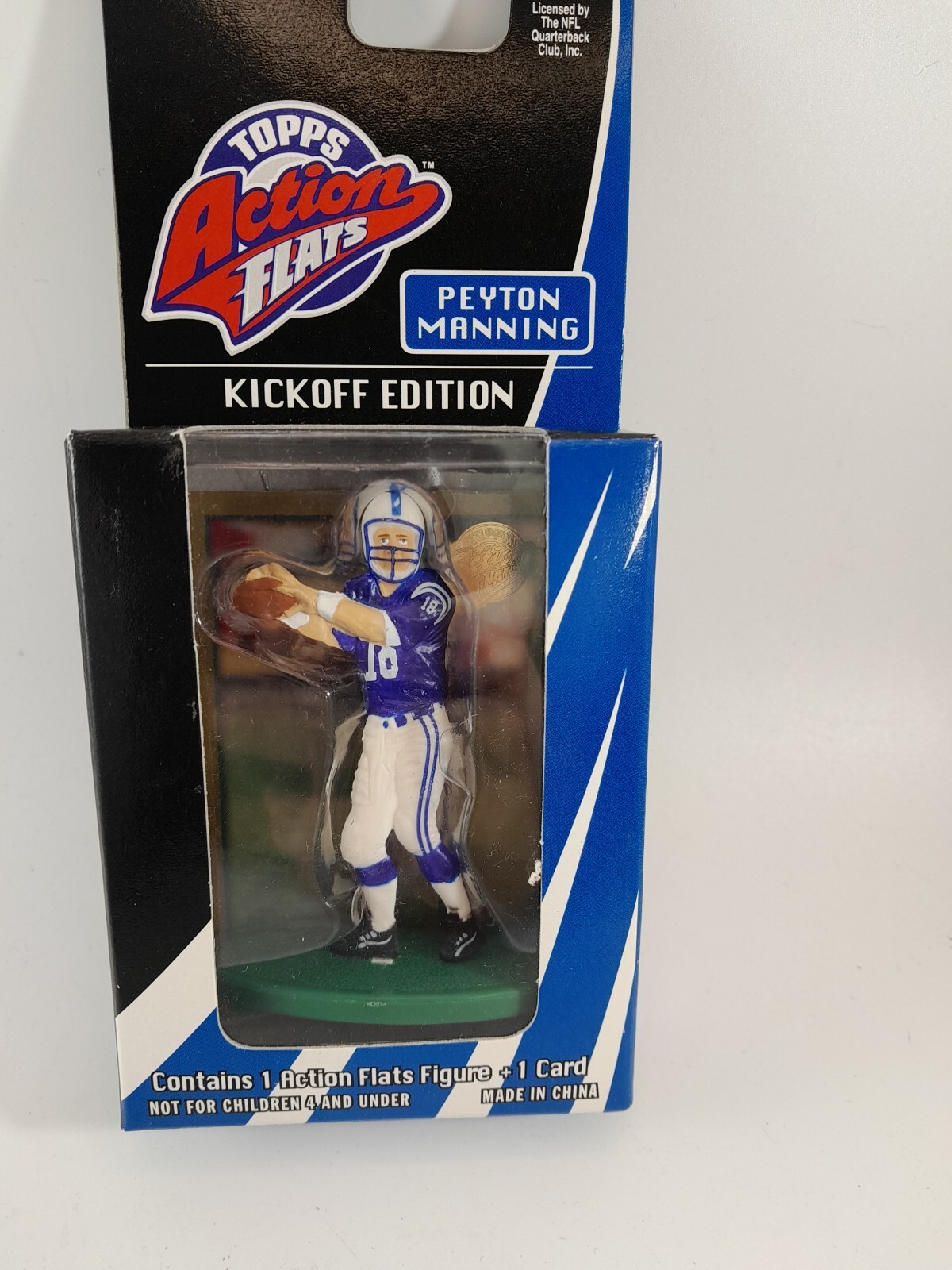 1998 Peyton Manning Baltimore Colts Topps Action Flats Figure W/ Trading Card126
