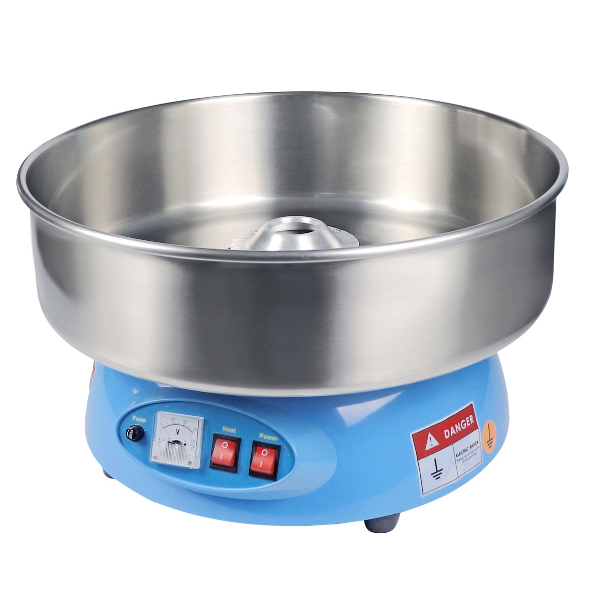 PartyHut 1080W/110V Commercial Cotton Candy Machine Party Candy Floss Maker Blue