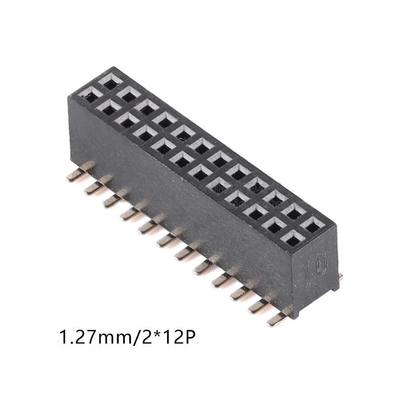 1.27mm 2/3/4/5/6/7/8/10/12/20/40 Pin SMT Female Header Double Row Conn Connector