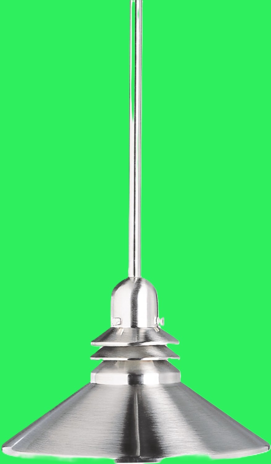 Kichler 2714 Mini Pendant Light with Cone Shade, Brushed Nickel  (11\