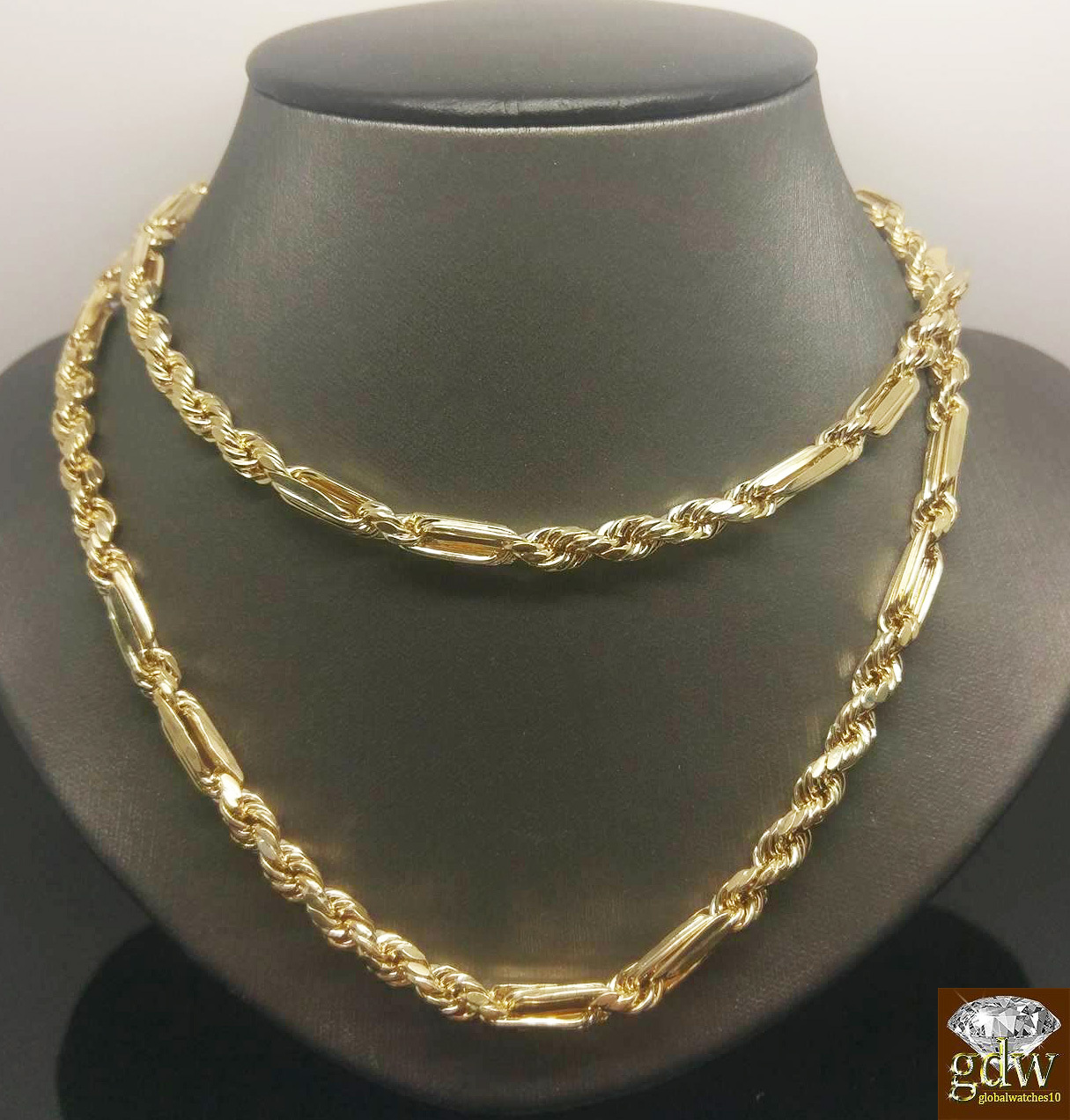 Real 10k Yellow Gold Milano Rope Chain Necklace 6mm 22