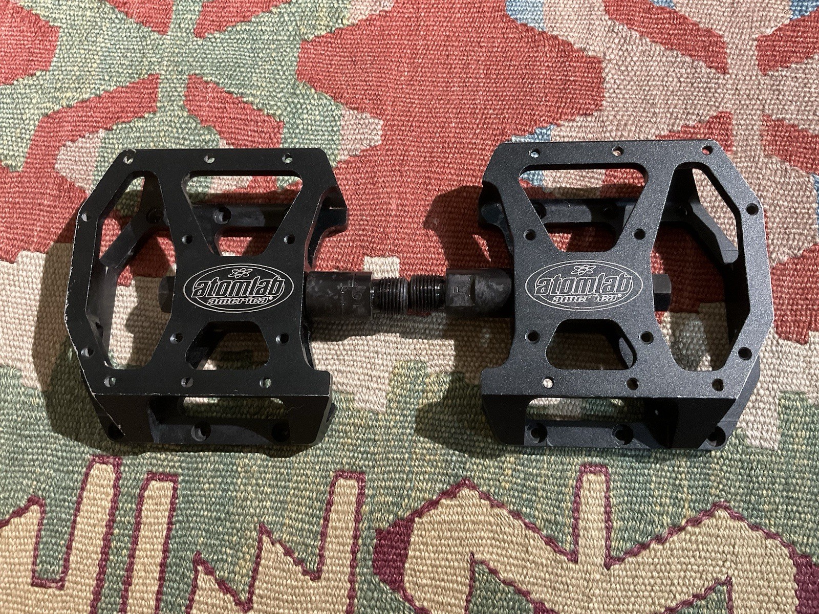Rare Atomlab Flatboy 9/16 BMX Pedals CNC Black Aluminum AIR CORP SEALED
