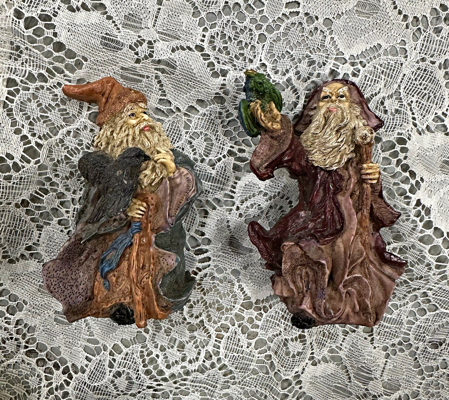 Vtg 1993 Albert E Price Wizard Figurines Lot of 2 Hand Painted Resin Dragon Vtg 1993 Albert E Price Wizard Figurines Lot of 2 Hand Painted Resin Dragon