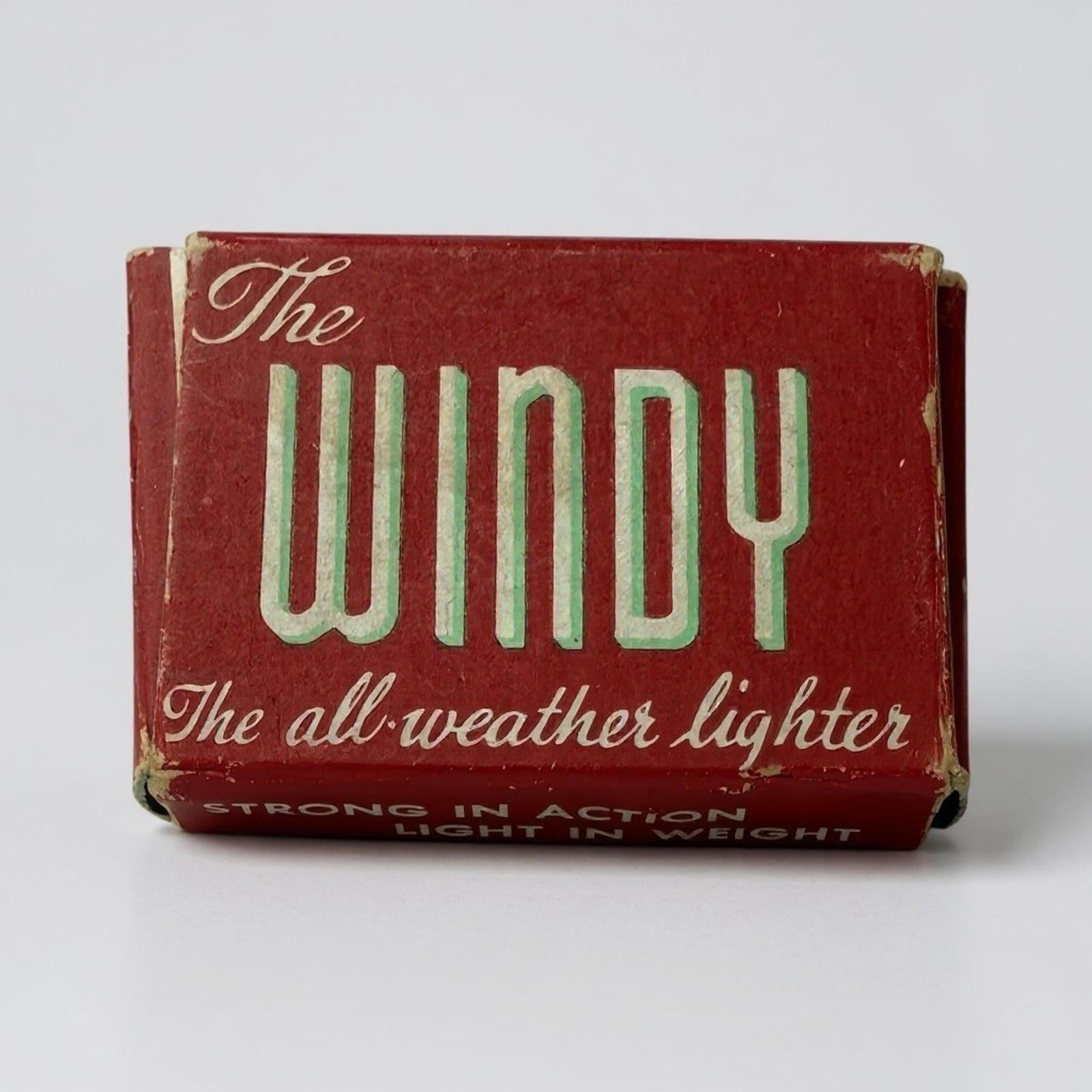 Vintage Windy All Weather Lighter Horning Ross Coal Co. With Box