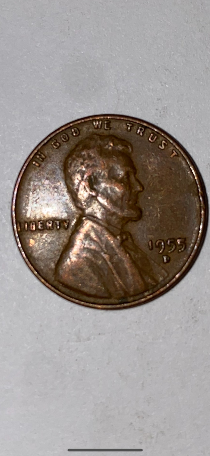 Rare Red 1955 D Lincoln Wheat penny Error \ Rare Red 1955 D Lincoln Wheat penny Error \
