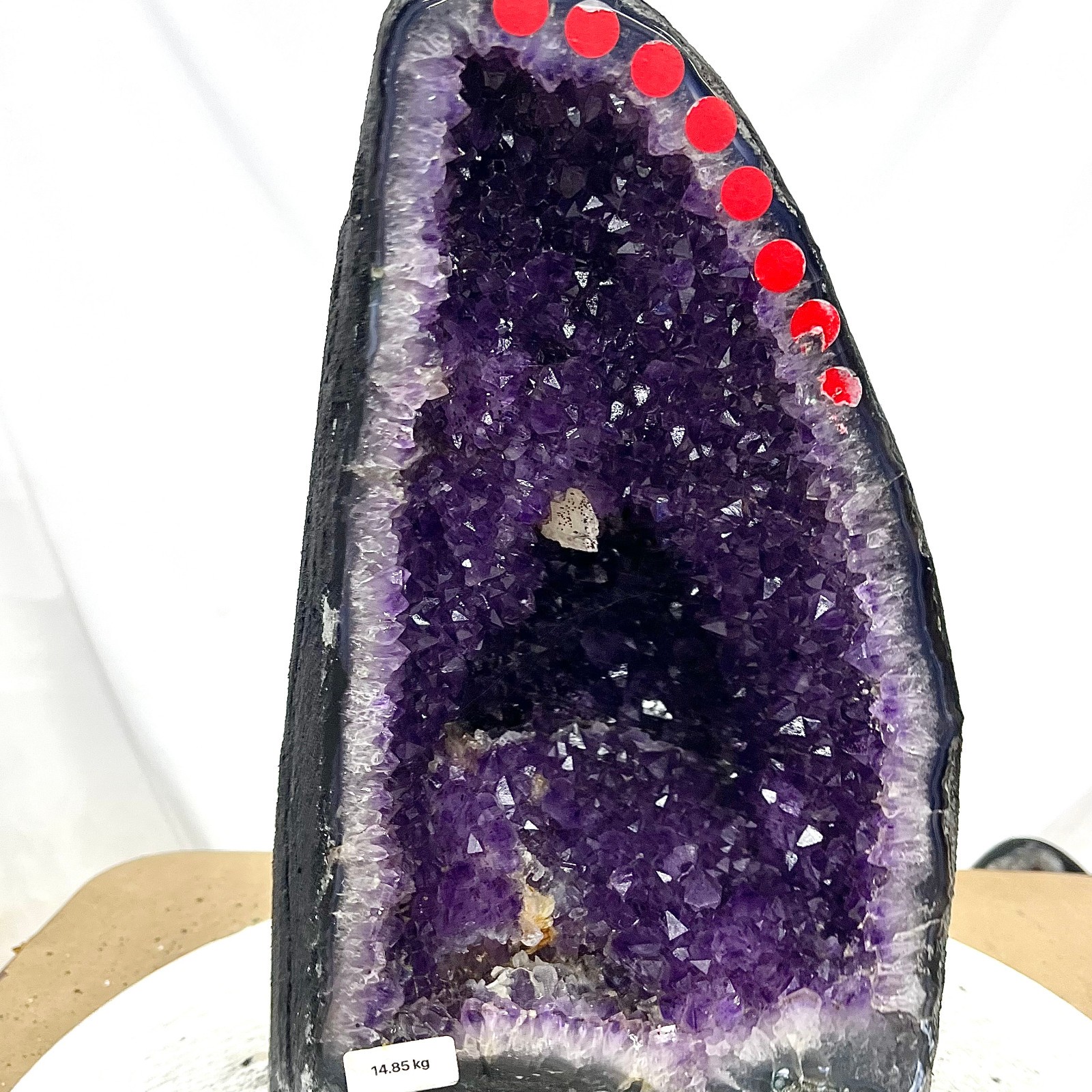 32.73LB Large Natural Amethyst Geode Cathedral Crystal Cluster Specimen Energy