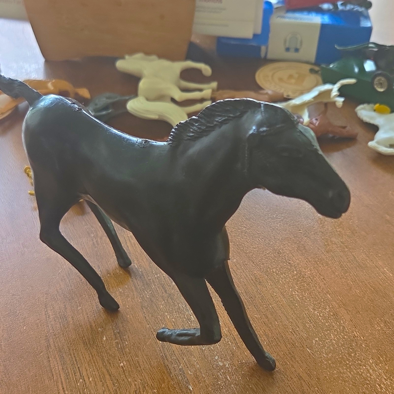 Black Plastic Horse Figurine Collectible Model - Horse Animal Class Figure