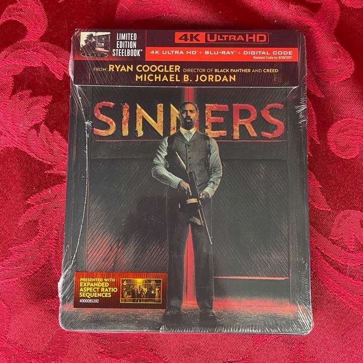 SINNERS (4K UHD Blu-ray) Ryan Coogler, Michael B. Jordan, Limited Ed. Steelbook