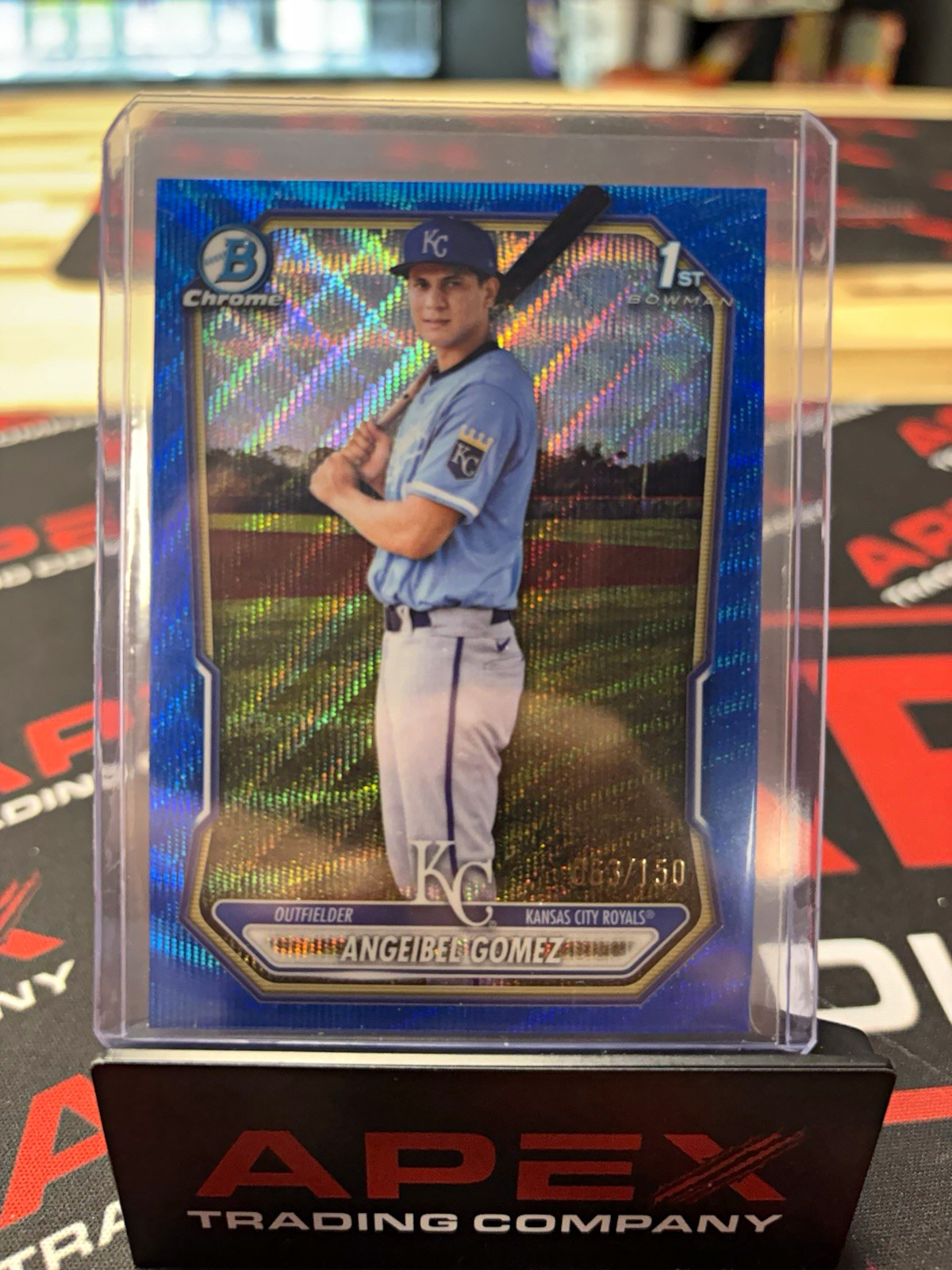 Bowman 2023 Chrome Angelbel Gomez 1st Bowman Blue Shimmer /150 BCP-194