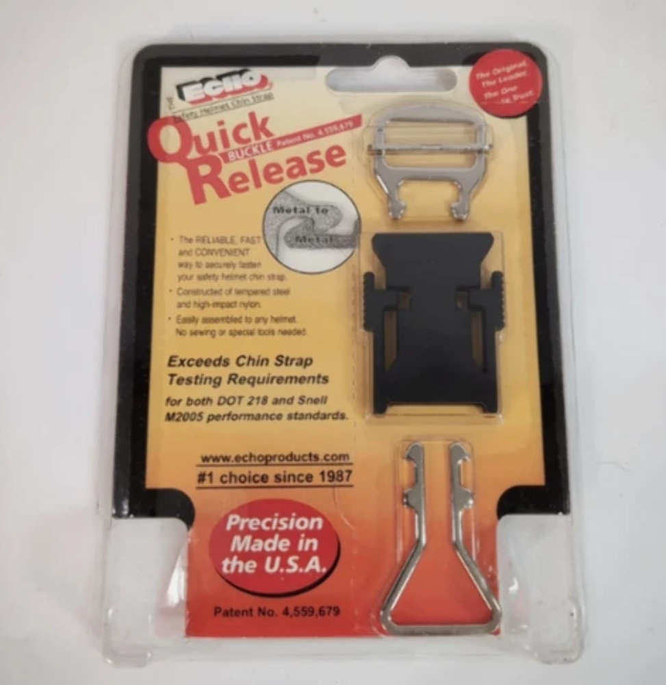 Echo Quick-Release Helmet Buckle Black Motorcycle ATV Racing 27-1084