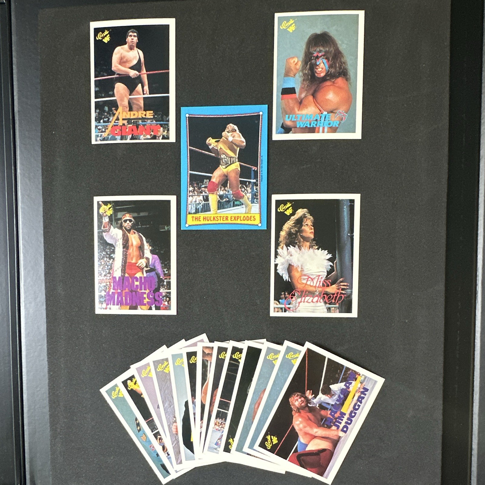 (C) 1987 1989 1990 Classic WWF 18 Card Lot Hulk Hogan Andre Giant Warrior Macho.