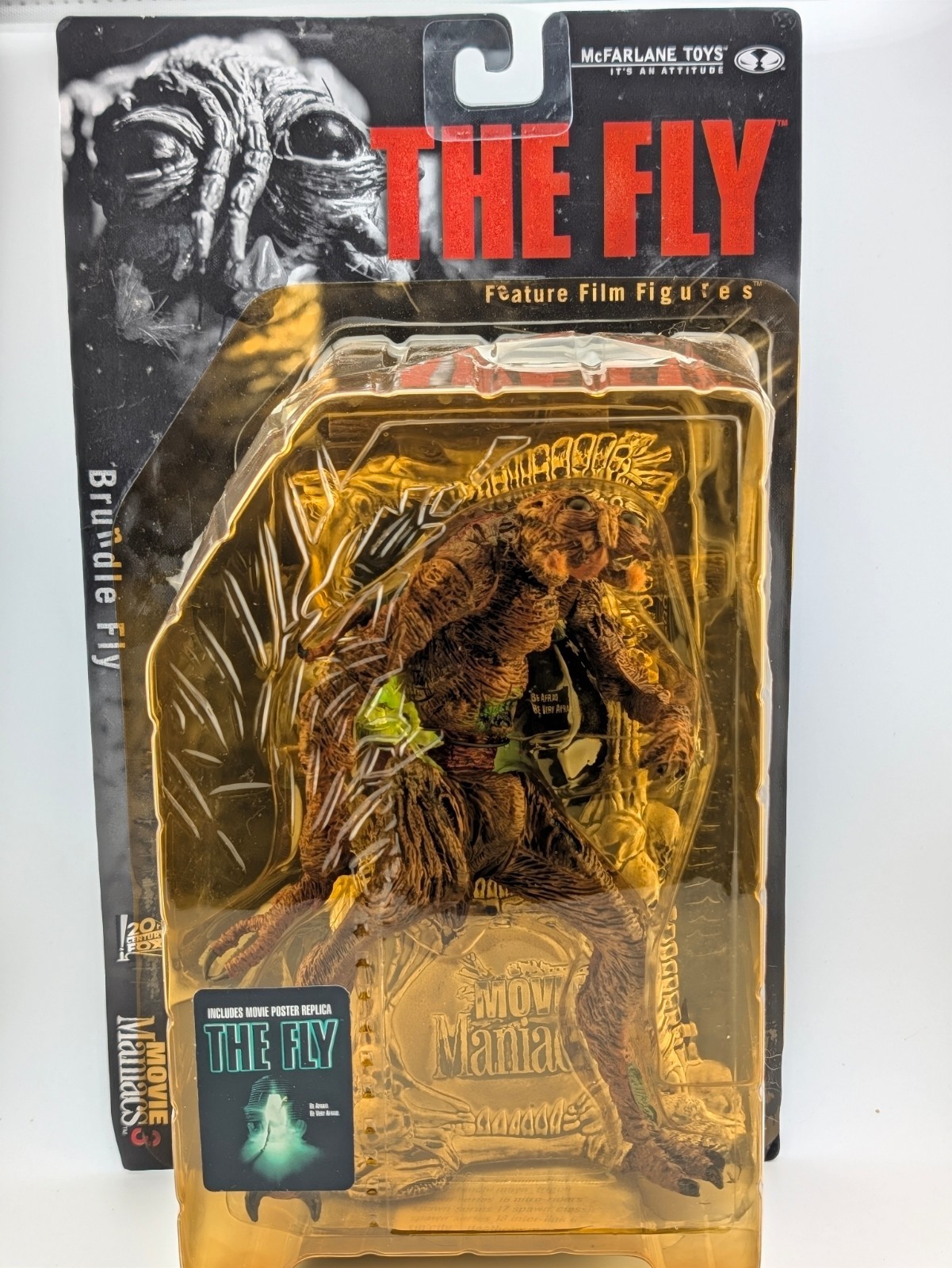 McFarlane Movie Maniacs 3 The Fly Brundle Fly 2000 Sealed MOC Cronenberg Horror McFarlane Movie Maniacs 3 The Fly Brundle Fly 2000 Sealed MOC Cronenberg Horror