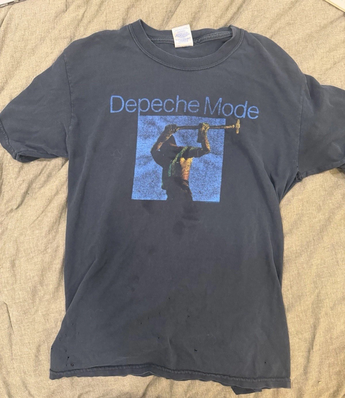 Vintage 90s Depeche Mode Construction Time Again Band Tee Shirt Size Large