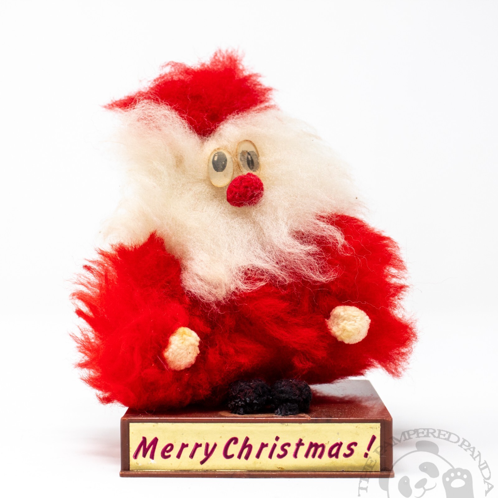 VTG 1960\'s DONJE-CAL Santa Christmas Monster Shifty Eyes Furry Fluffy Accessory
