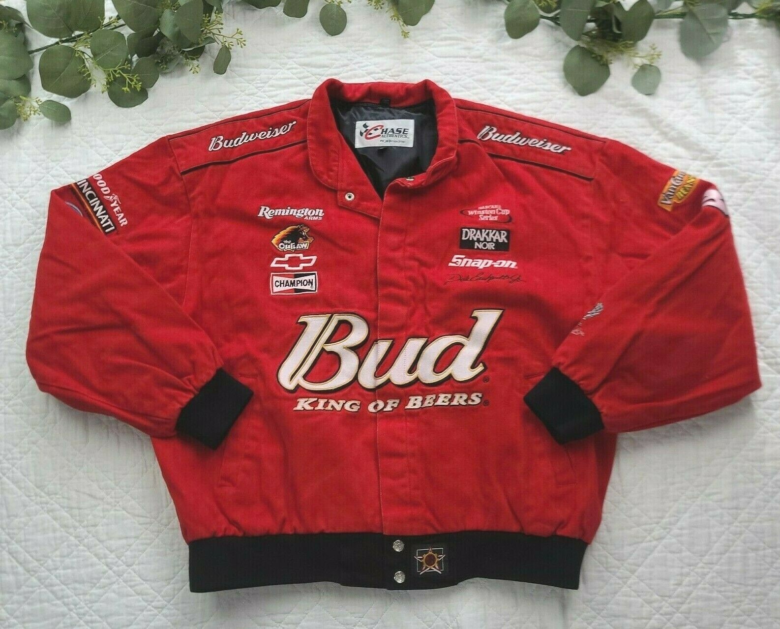 VTG Chase Authentics Nascar Racing Dale Earnhardt Jr.Red Jacket Size XL Winston