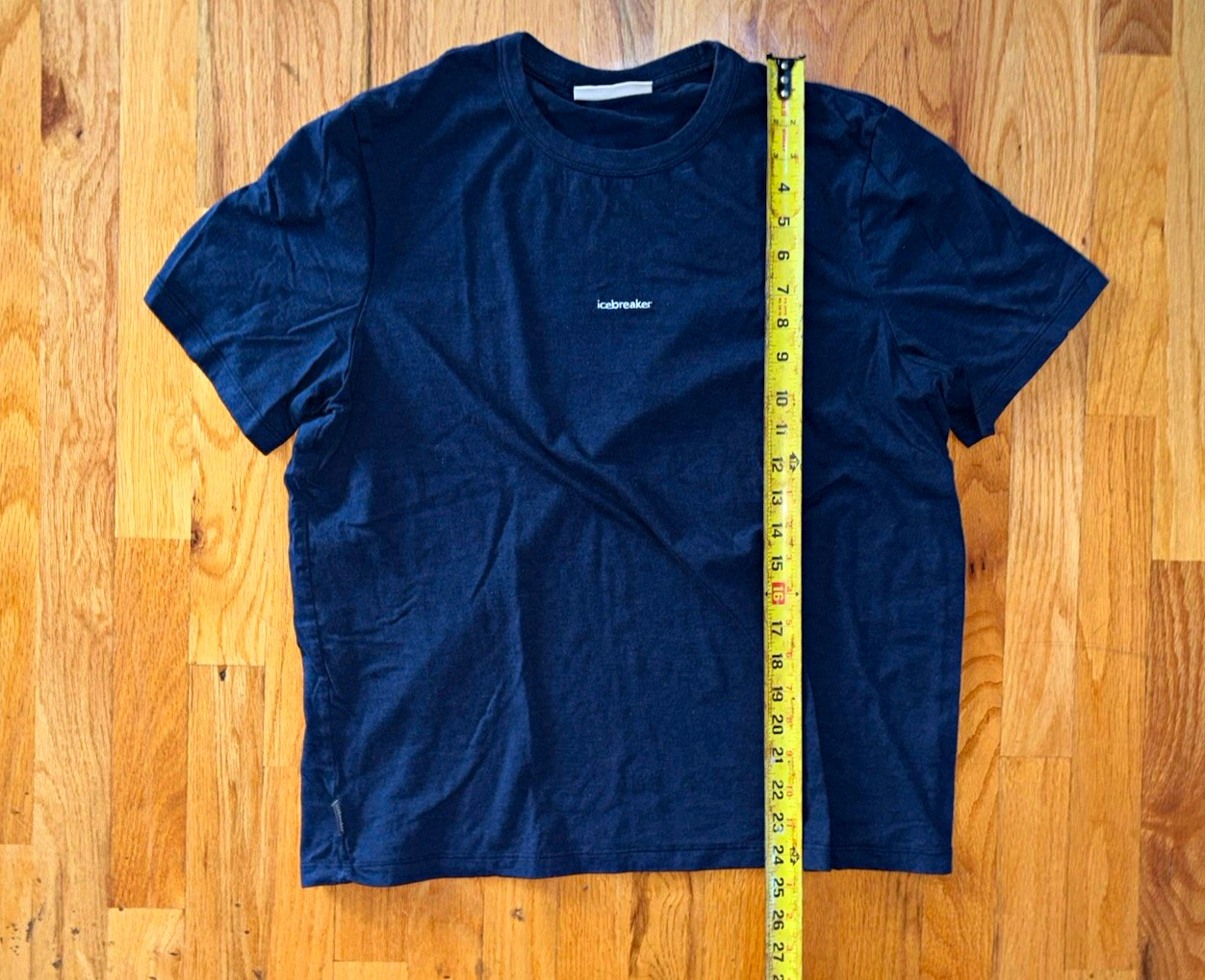 Men\'s Navy Blue Icebreaker Central Classic Short Sleeve T-Shirt (Size Large)