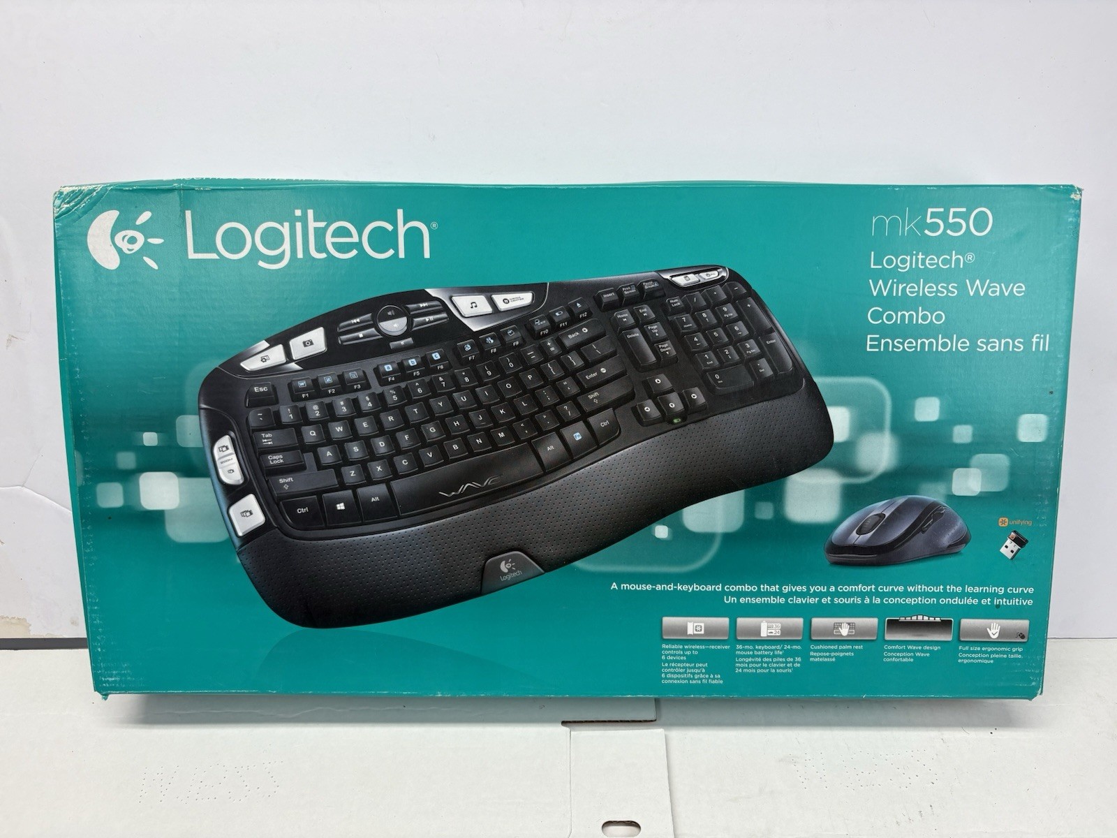 New SEALED- Logitech Comfort Wave MK550 (Wireless Keyboard & Mouse Combo) New SEALED- Logitech Comfort Wave MK550 (Wireless Keyboard & Mouse Combo)