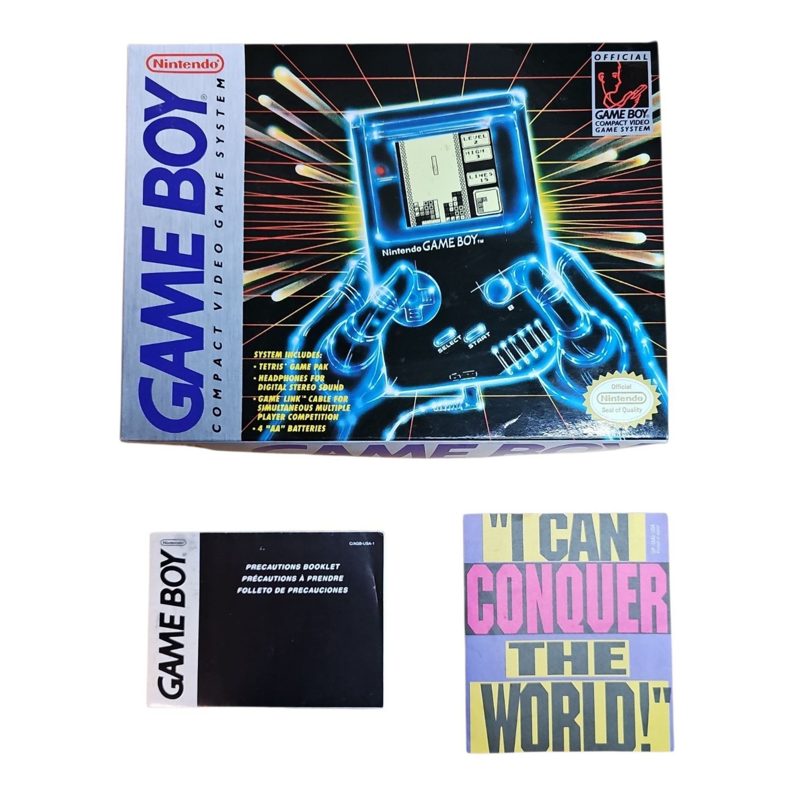 Authentic 1989 Nintendo Game Boy Box Only w/ Pamphlets DMG-GBTR-USA-3 NO CONSOLE