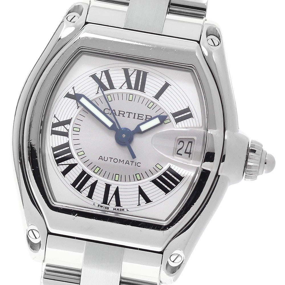 CARTIER Roadster LM W62000V3 Date Silver Dial Automatic Men\'s Watch_959423
