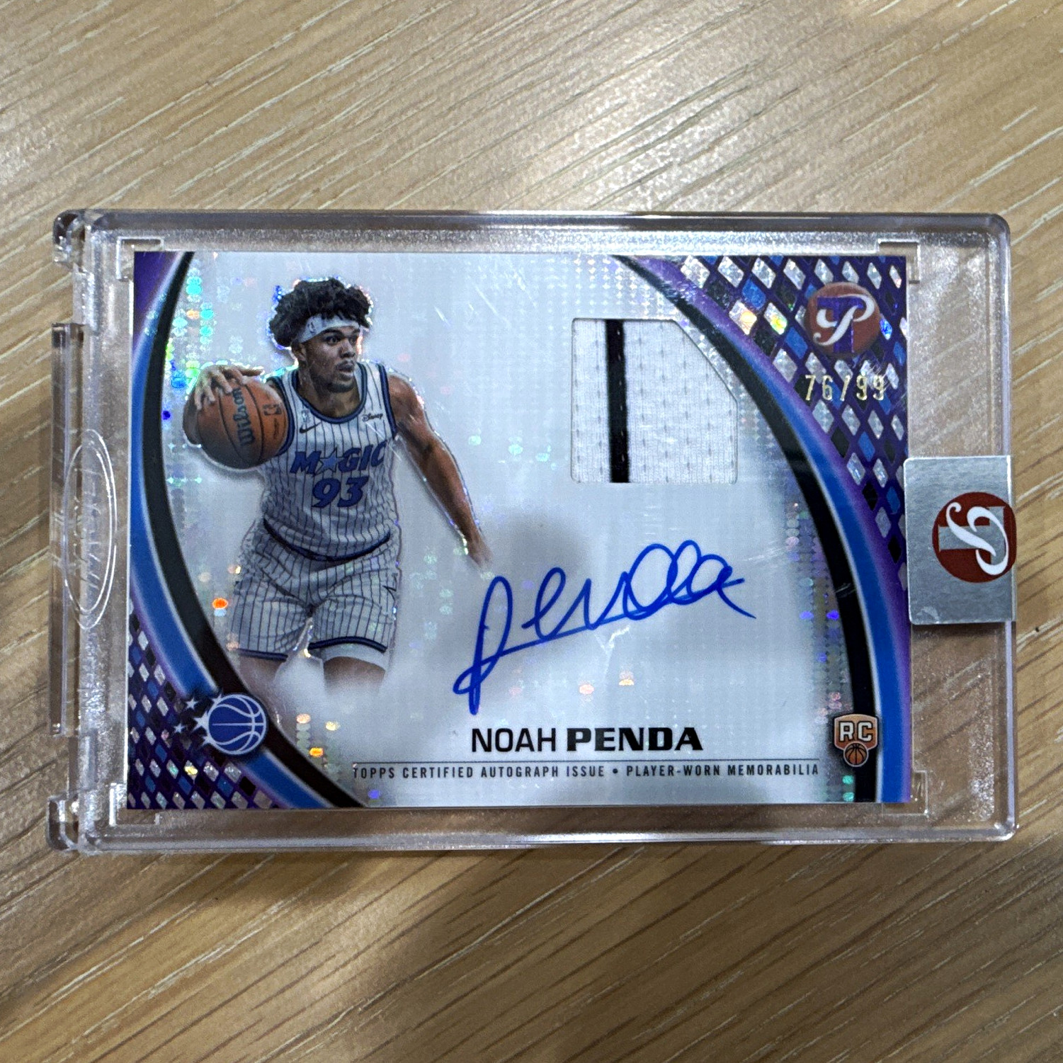 TOPPS PRISTINE 2025-26 NOAH PENDA RC AUTO RELIC PPR-NP ORLANDO 76/99 TOPPS PRISTINE 2025-26 NOAH PENDA RC AUTO RELIC PPR-NP ORLANDO 76/99