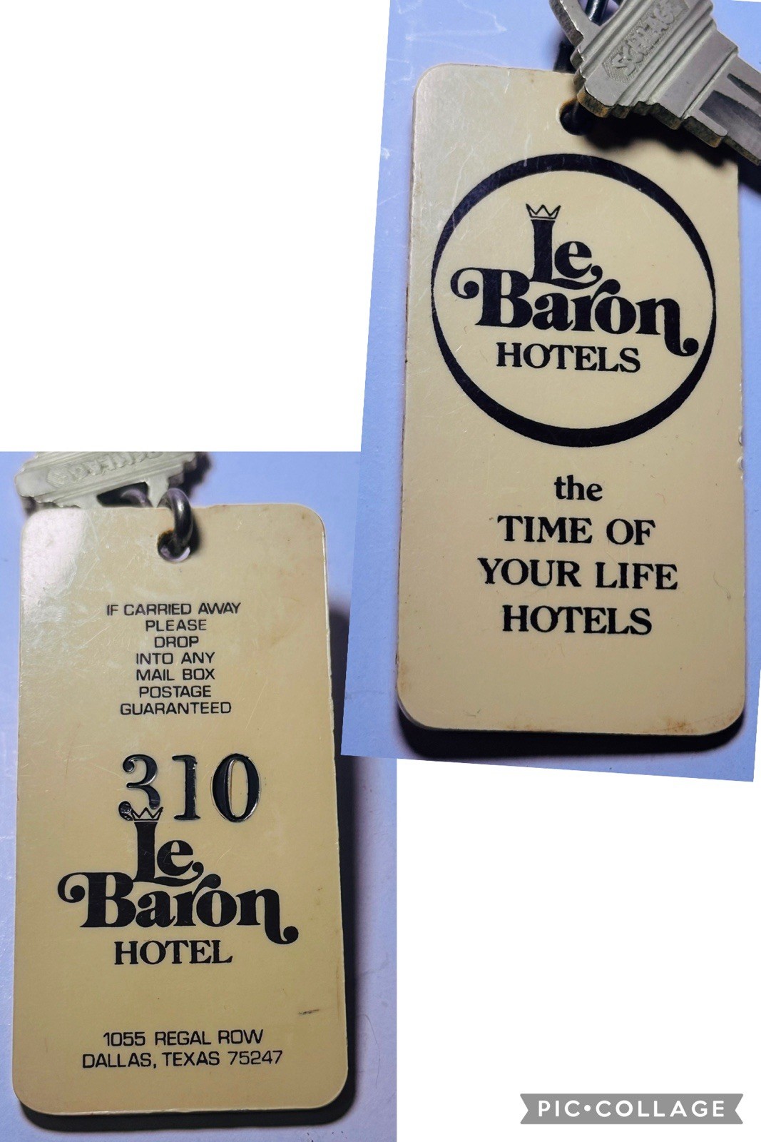 Le Baron Hotel 1055 Regal Row, Dallas, Texas 75247 Hotel Room Key #310 Le Baron Hotel 1055 Regal Row, Dallas, Texas 75247 Hotel Room Key #310
