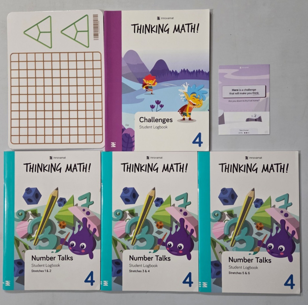 Innovamat Thinking Math Number Talks Student Logbook Stretches 1-6 , Grade 4