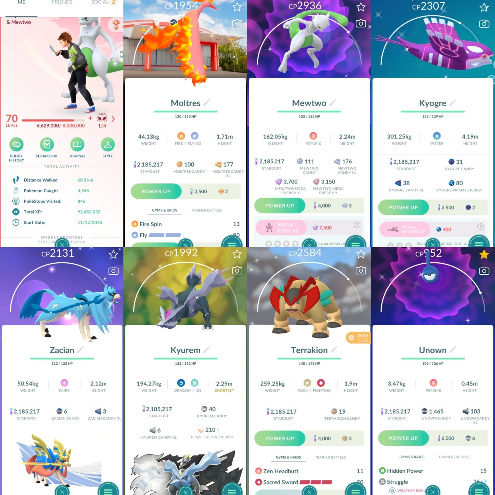 Pokemon Acc Go Lvl 70 195 Legendary /103 Shiny /4 Perfect Pokemon Acc Go Lvl 70 195 Legendary /103 Shiny /4 Perfect