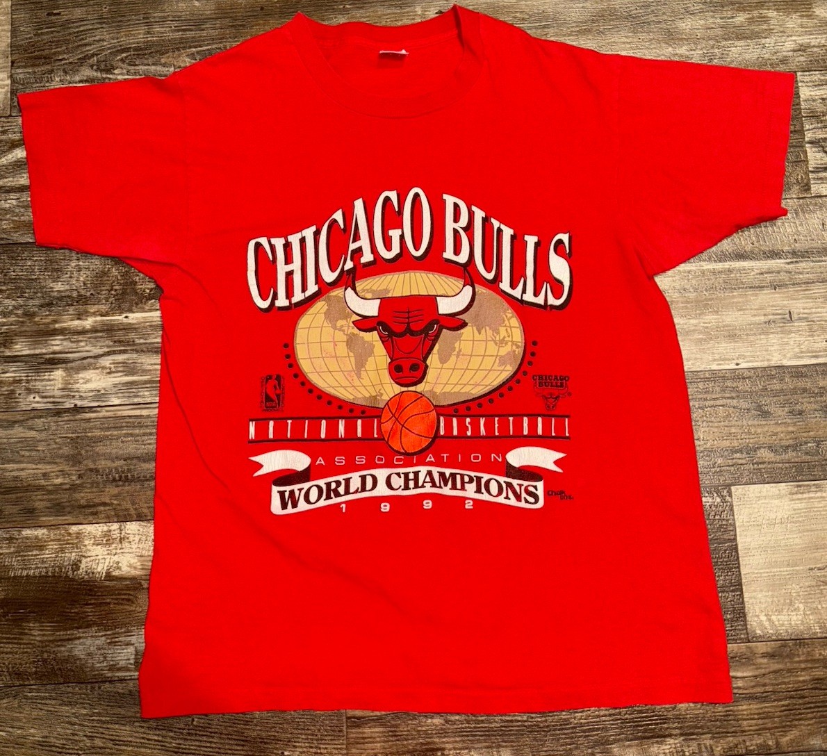 Vintage Chicago Bulls 1992 Chalkline Tshirt Size XL