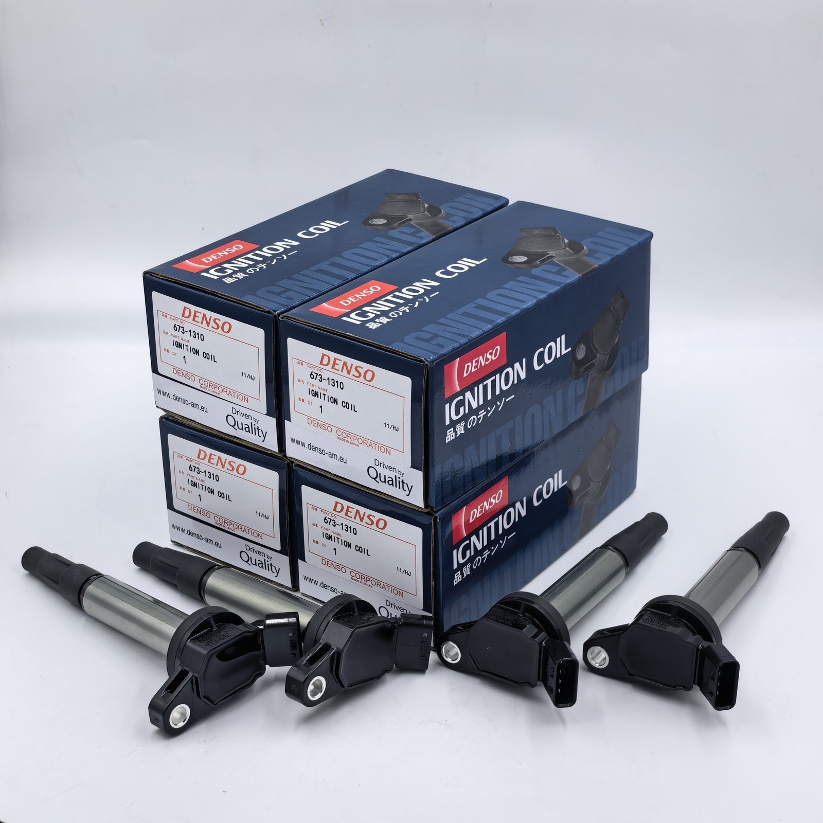 4x Ignition Coil DENSO  90919-02258 673-1310 For Denso Toyota Corolla Prius 1.8L