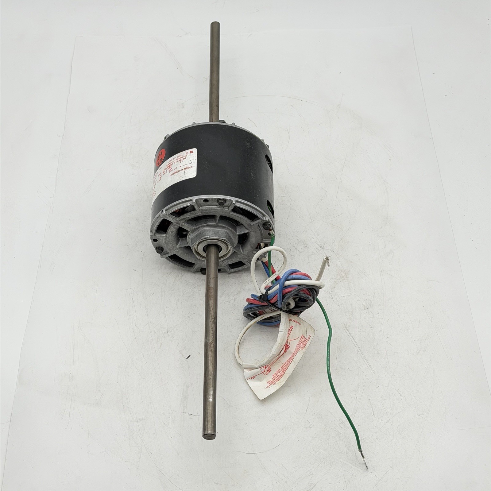 New AO Smith 3 Speed 1/6 HP Double Shaft Blower Motor Stock # 348 Model DA3J648N