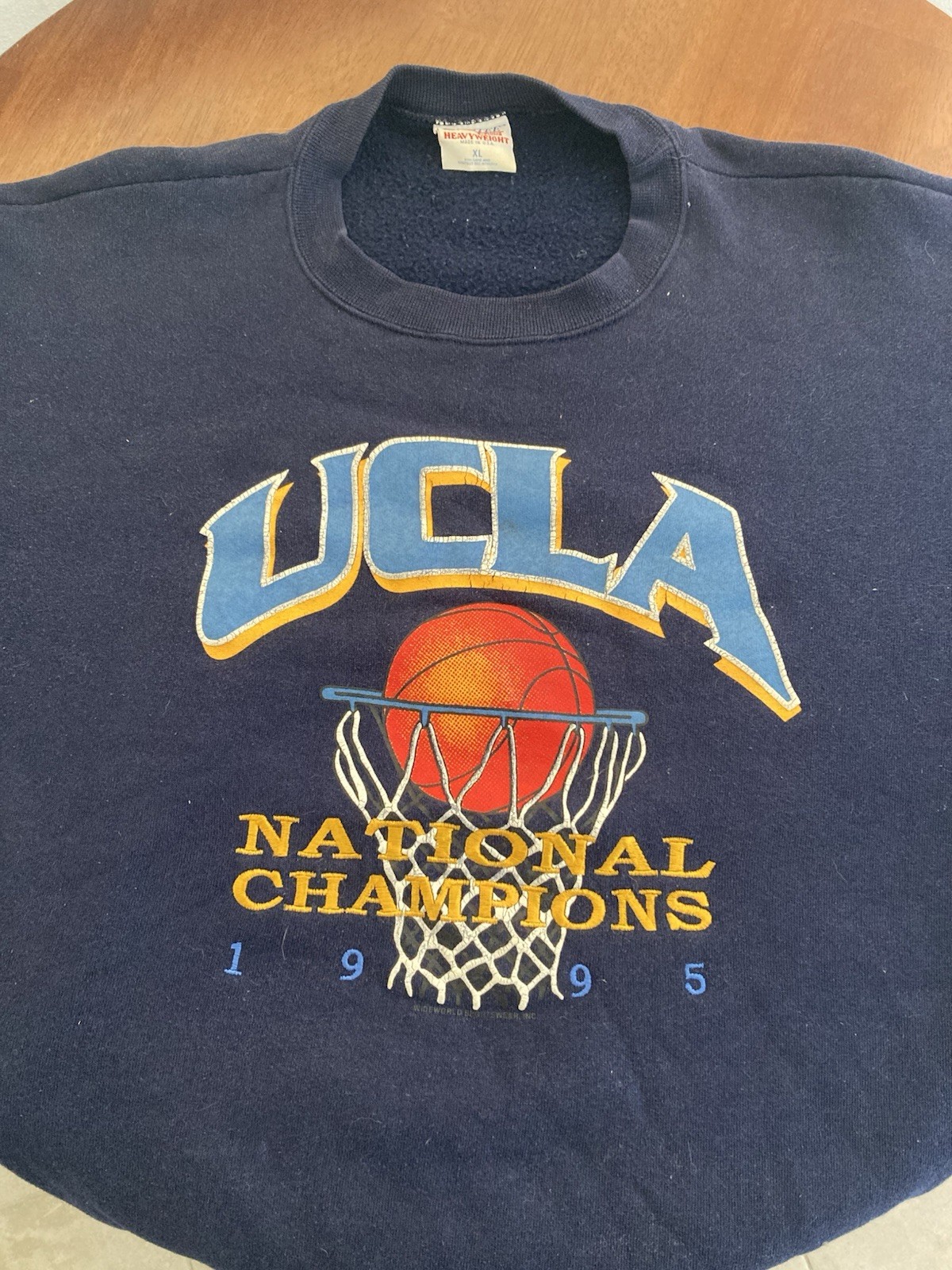 Vintage 1995 UCLA Bruins National Champions Sweatshirt XL SANTEE USA Made 90s